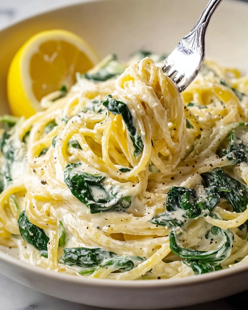 Lemon Ricotta Pasta with Spinach Recipe - Recipe Image