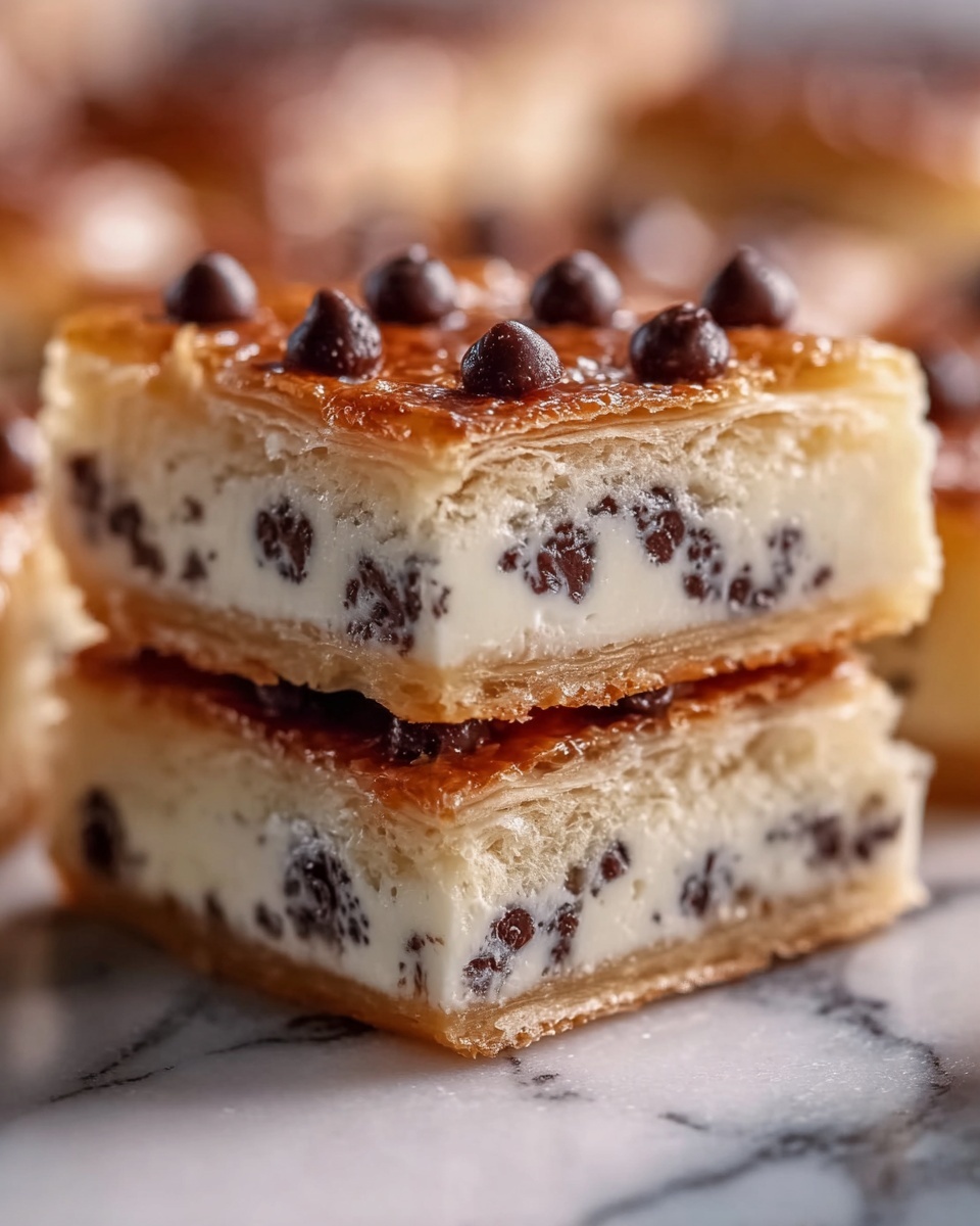 Ricotta Chocolate Chip Pastry Squares Recipe - Recipe Image