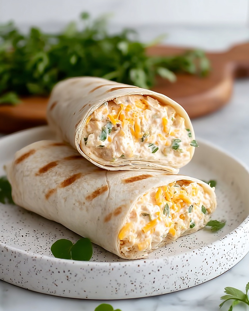 Cheesy Garlic Chicken Wraps Recipe - Recipe Image
