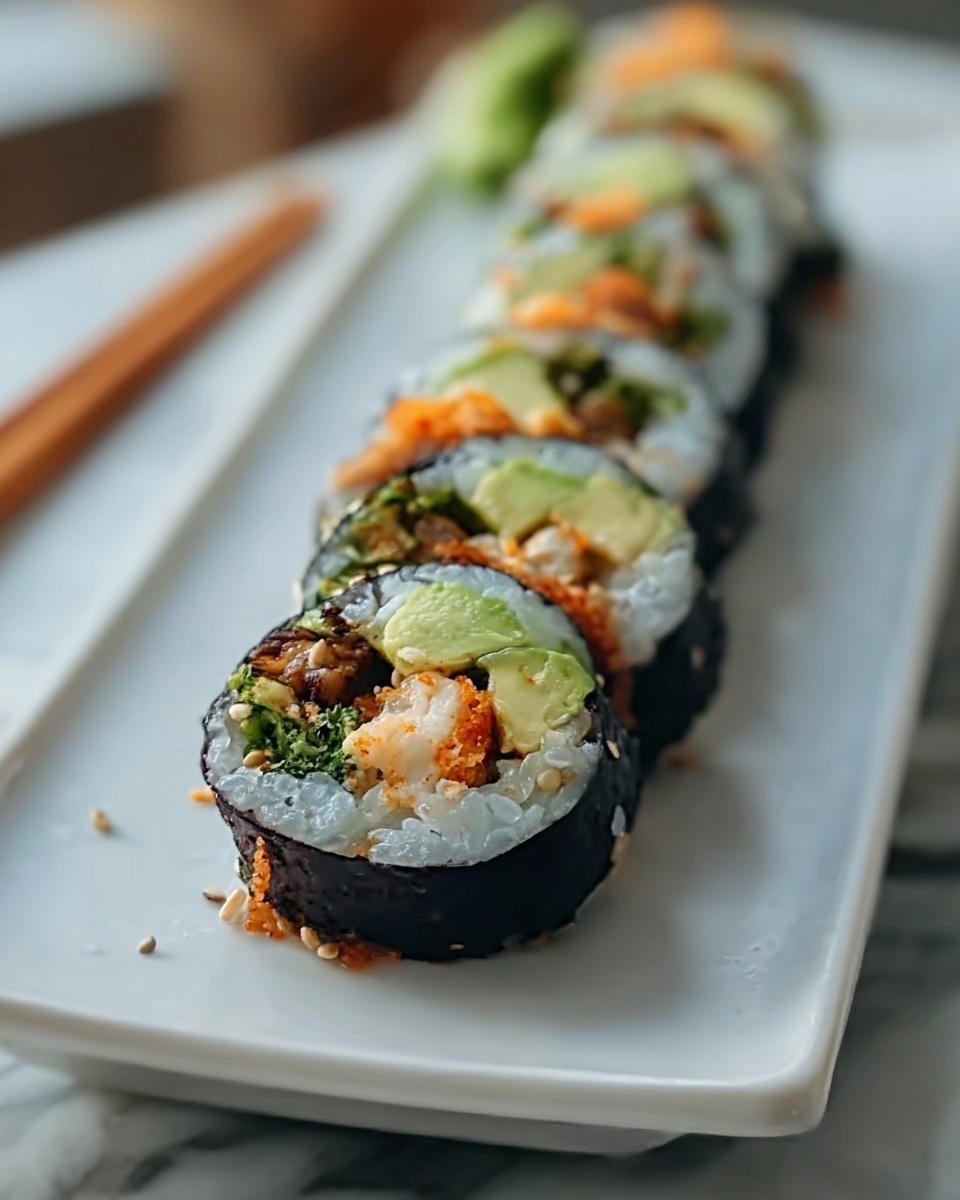 Easy Vegan Avocado Sushi Rolls Recipe - Recipe Image