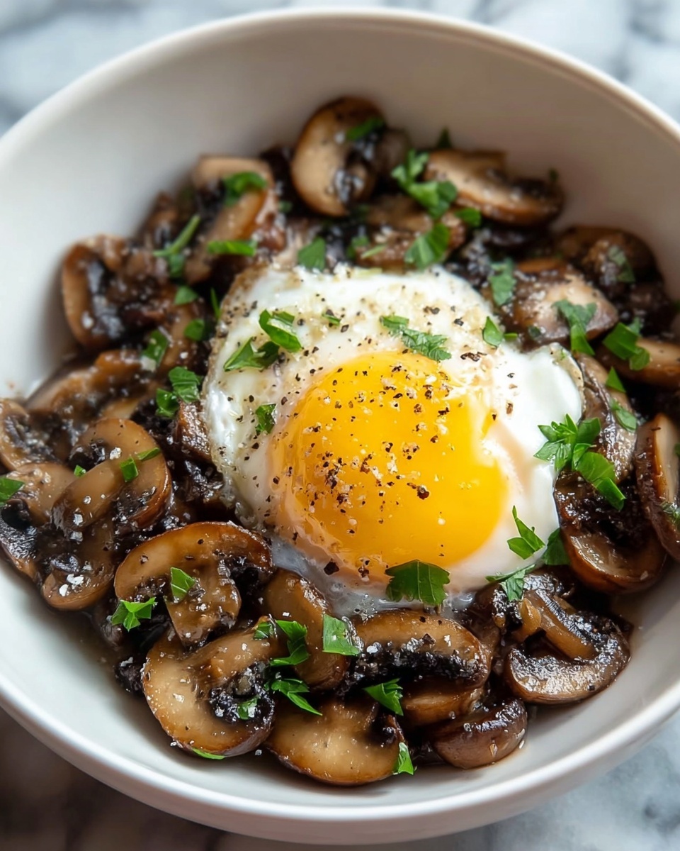 Pan-Fried Mushrooms with Miso, Egg Yolk, and Parmesan Recipe - Recipe Image