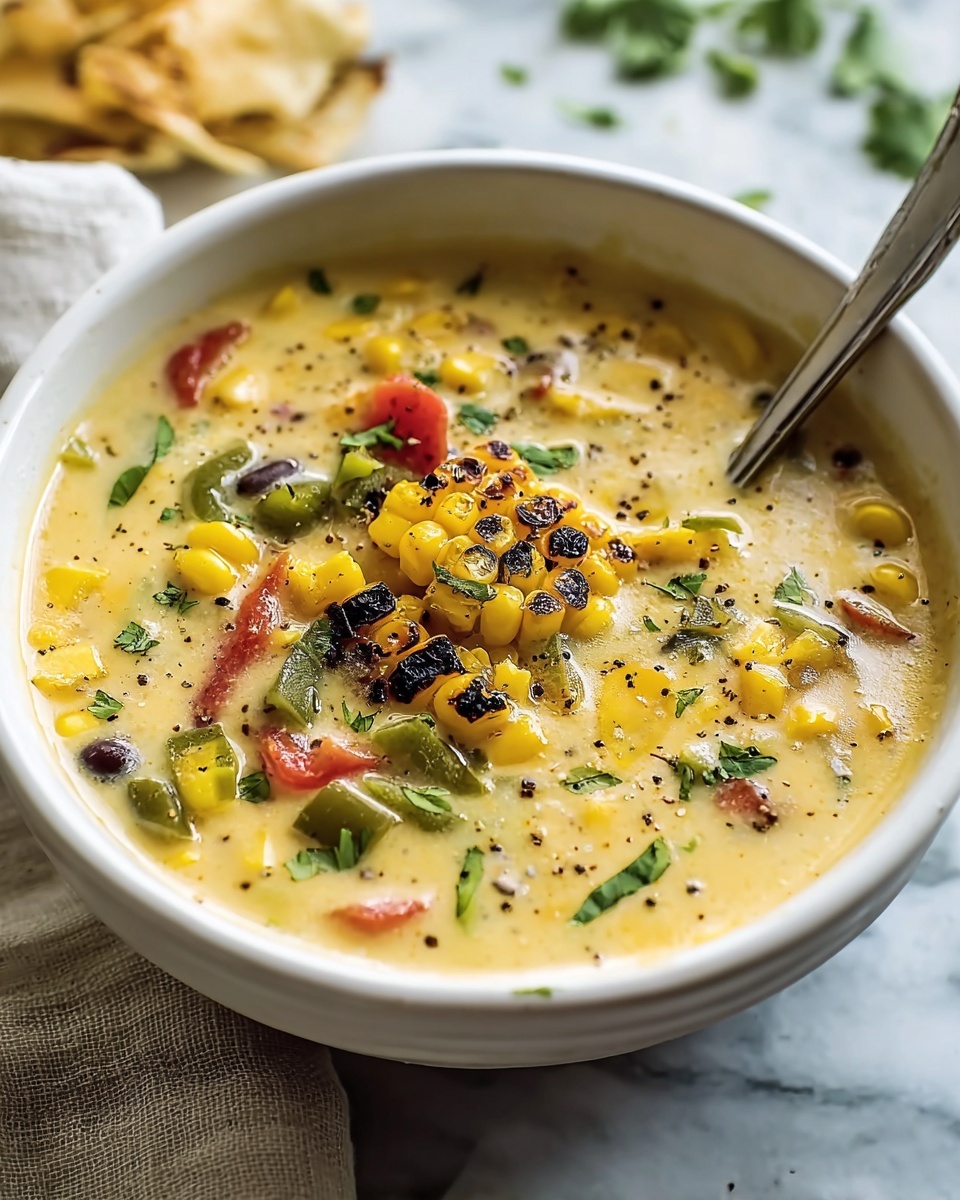 Roasted Poblano Corn Chowder for a Cozy Meal Recipe - Recipe Image