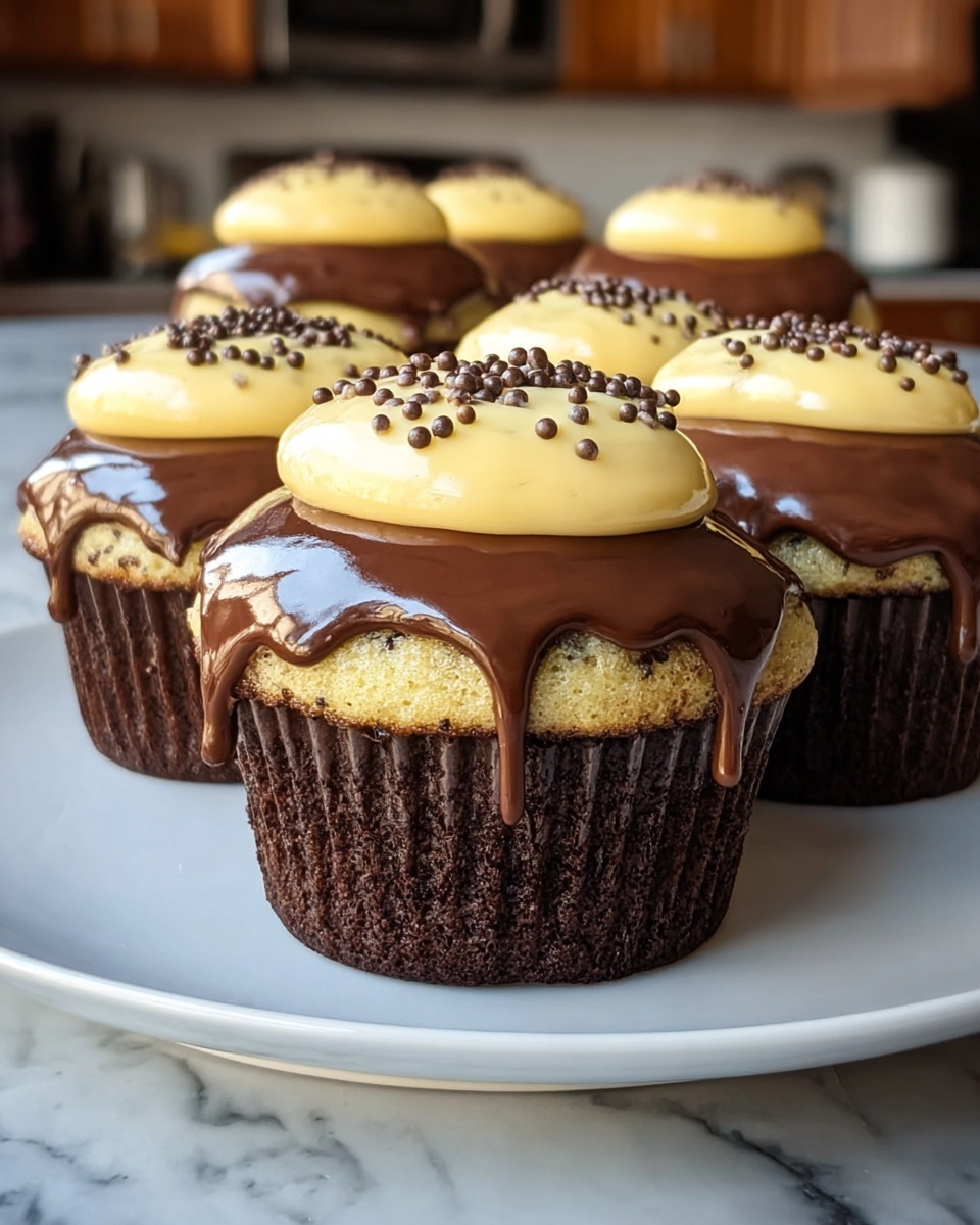 Boston Cream Cupcakes Recipe - Recipe Image