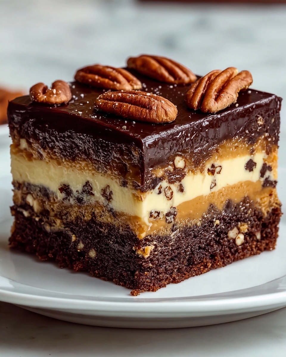Chocolate Pecan Ooey Gooey Butter Cake Recipe - Recipe Image