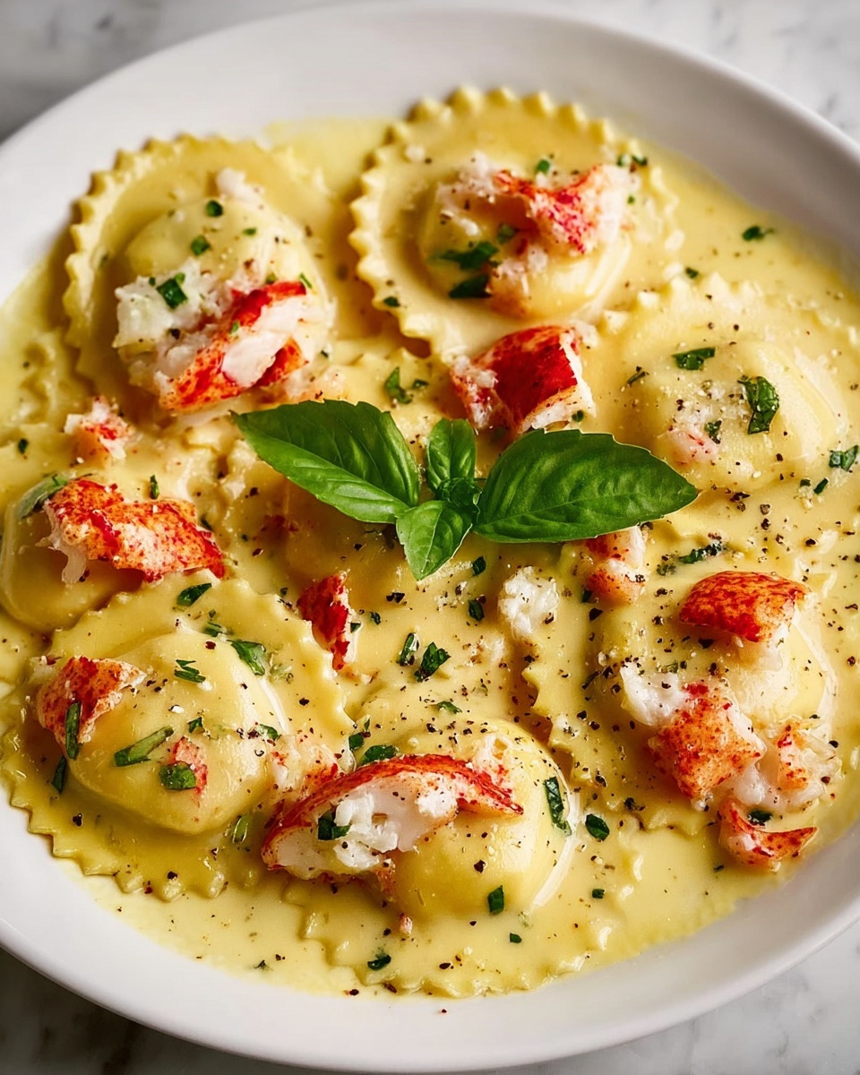 Lobster Ravioli in Lemon Butter Sauce Recipe - Recipe Image