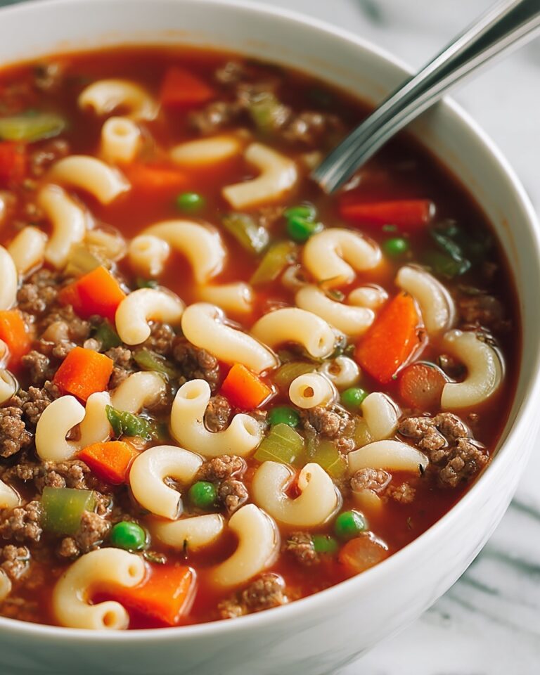 Beef and Macaroni Soup Recipe