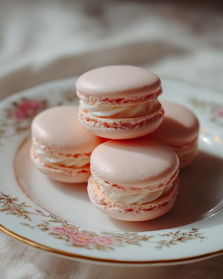 Strawberry Macarons with Vanilla Buttercream and Strawberry Filling Recipe