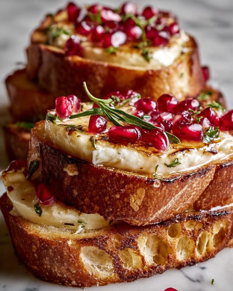 Pomegranate Brie Crostini Appetizer Recipe