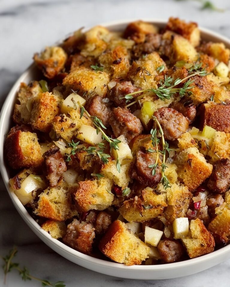 Crockpot Stuffing with Sausage and Apples Recipe