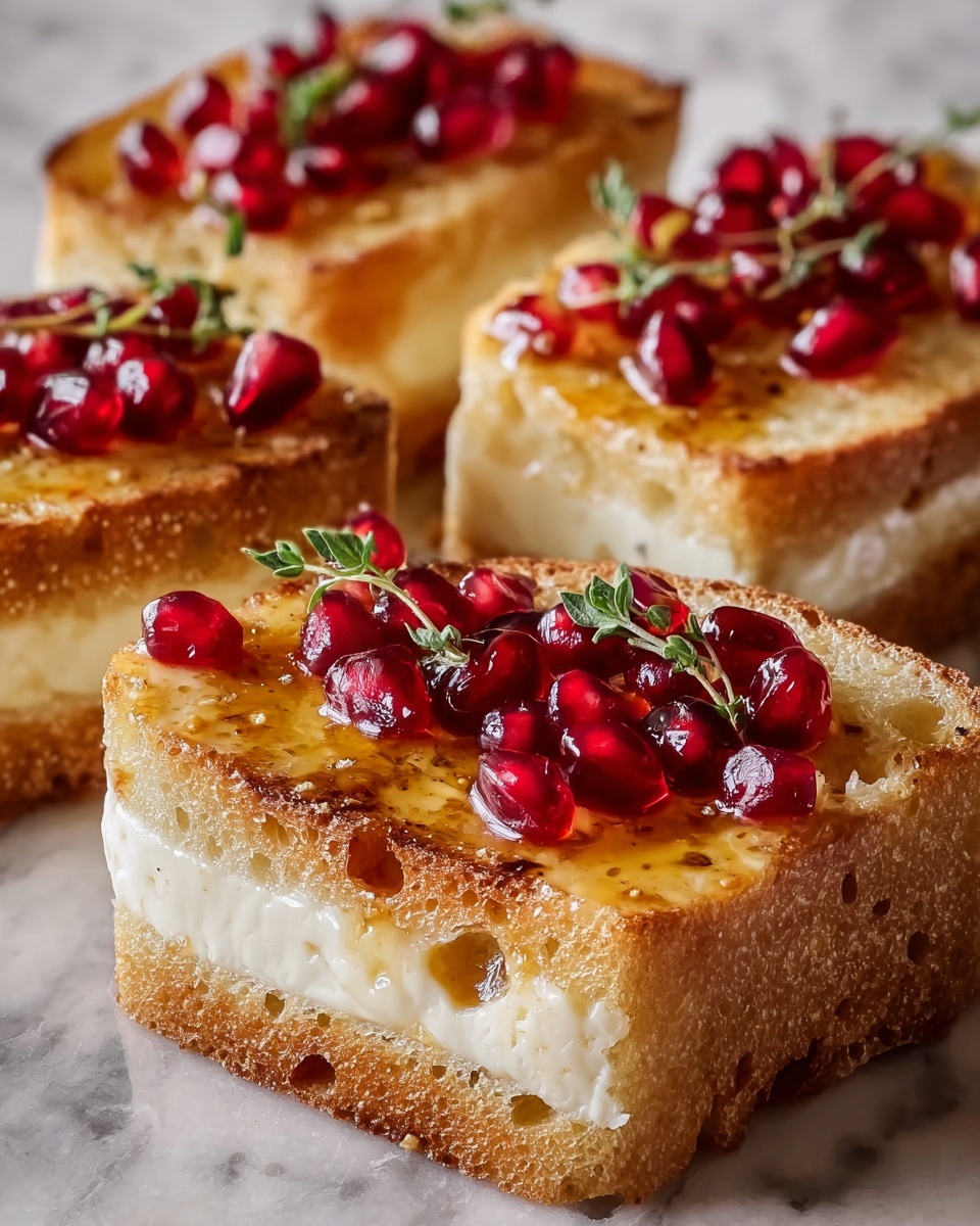 Pomegranate Brie Crostini Appetizer Recipe - Recipe Image