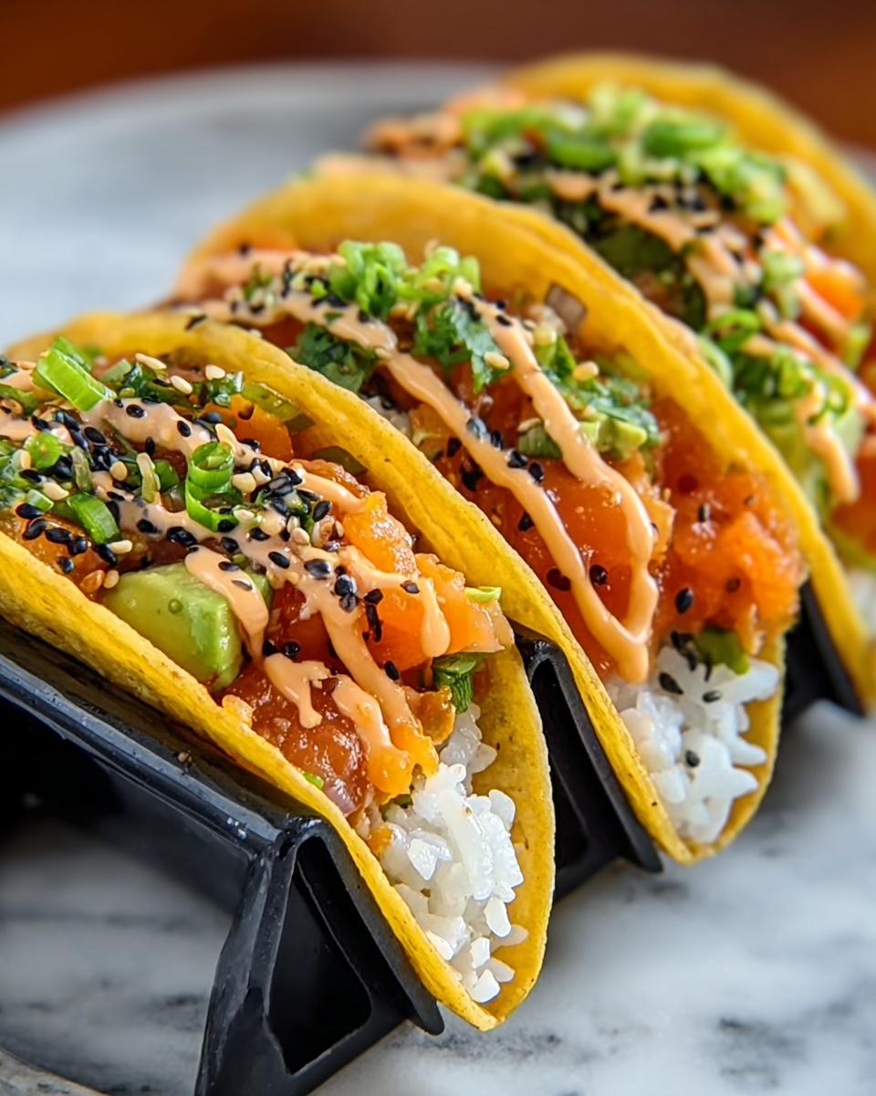 Spicy Tuna Sushi Tacos Recipe - Recipe Image