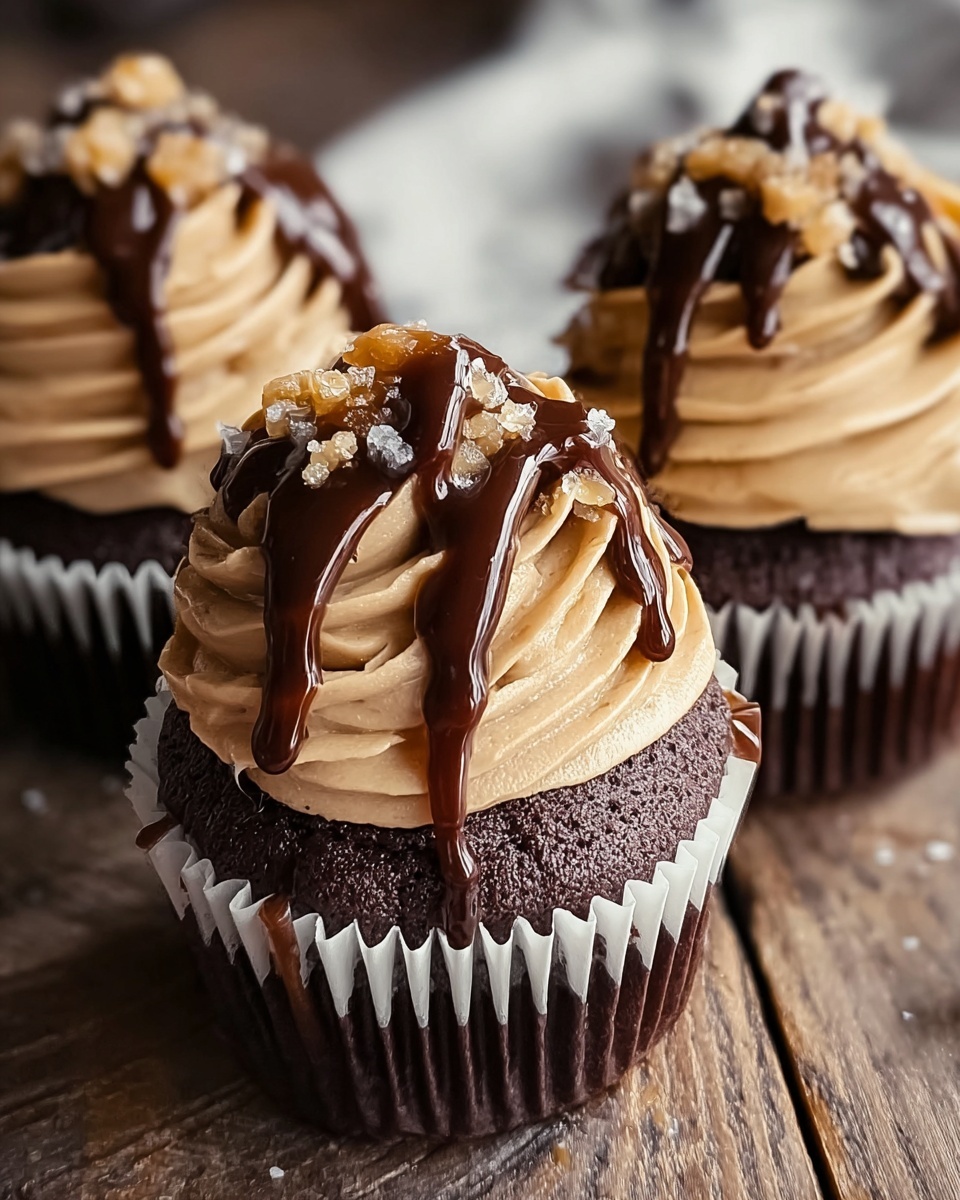 Salted Caramel Chocolate Cupcakes Recipe - Recipe Image