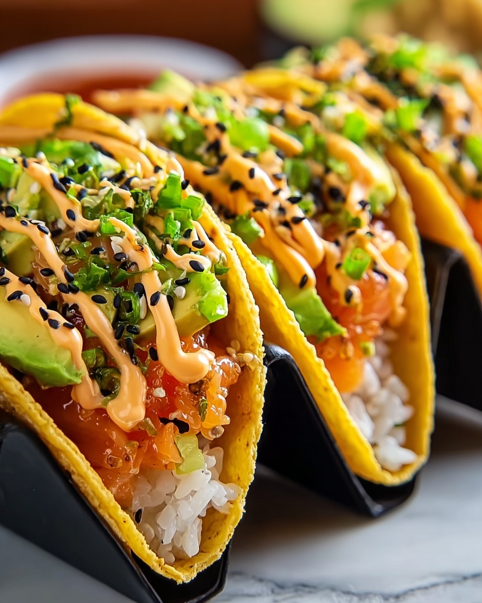 Spicy Tuna Sushi Tacos Recipe - Recipe Image